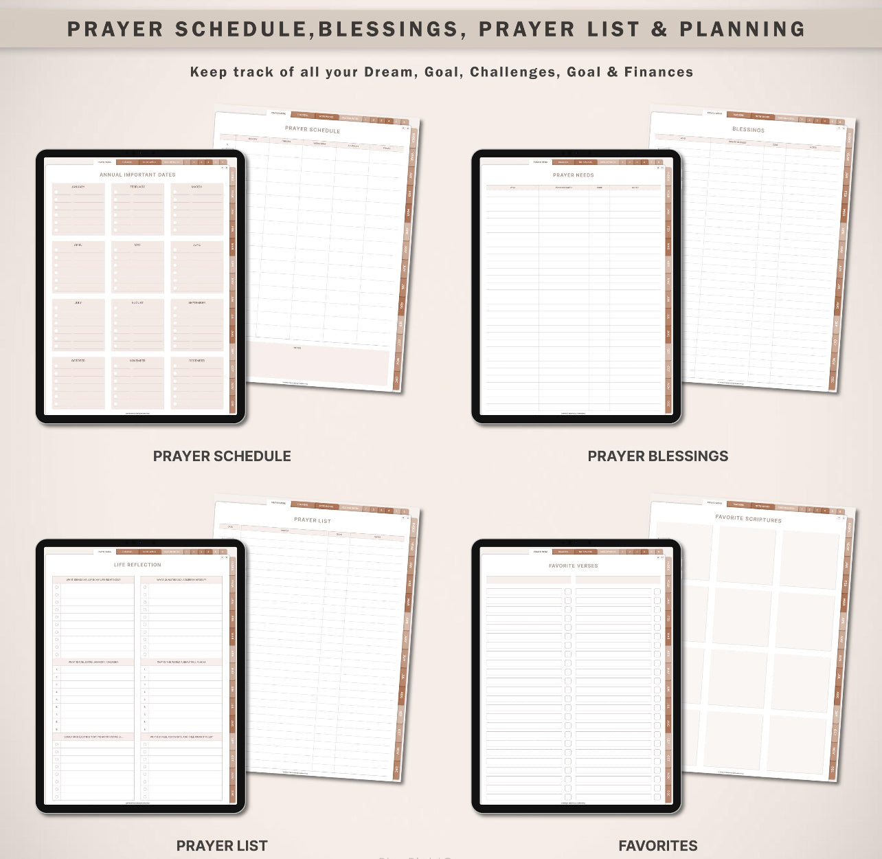 The Ultimate Digital Prayer Planner™ | 810+ Hyperlinked Pages, 50+ Templates & 10,000+ Quick-Access Buttons