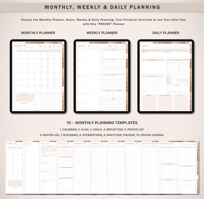 The Ultimate Digital Prayer Planner™ | 810+ Hyperlinked Pages, 50+ Templates & 10,000+ Quick-Access Buttons