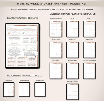 The Ultimate Digital Prayer Planner™ | 810+ Hyperlinked Pages, 50+ Templates & 10,000+ Quick-Access Buttons