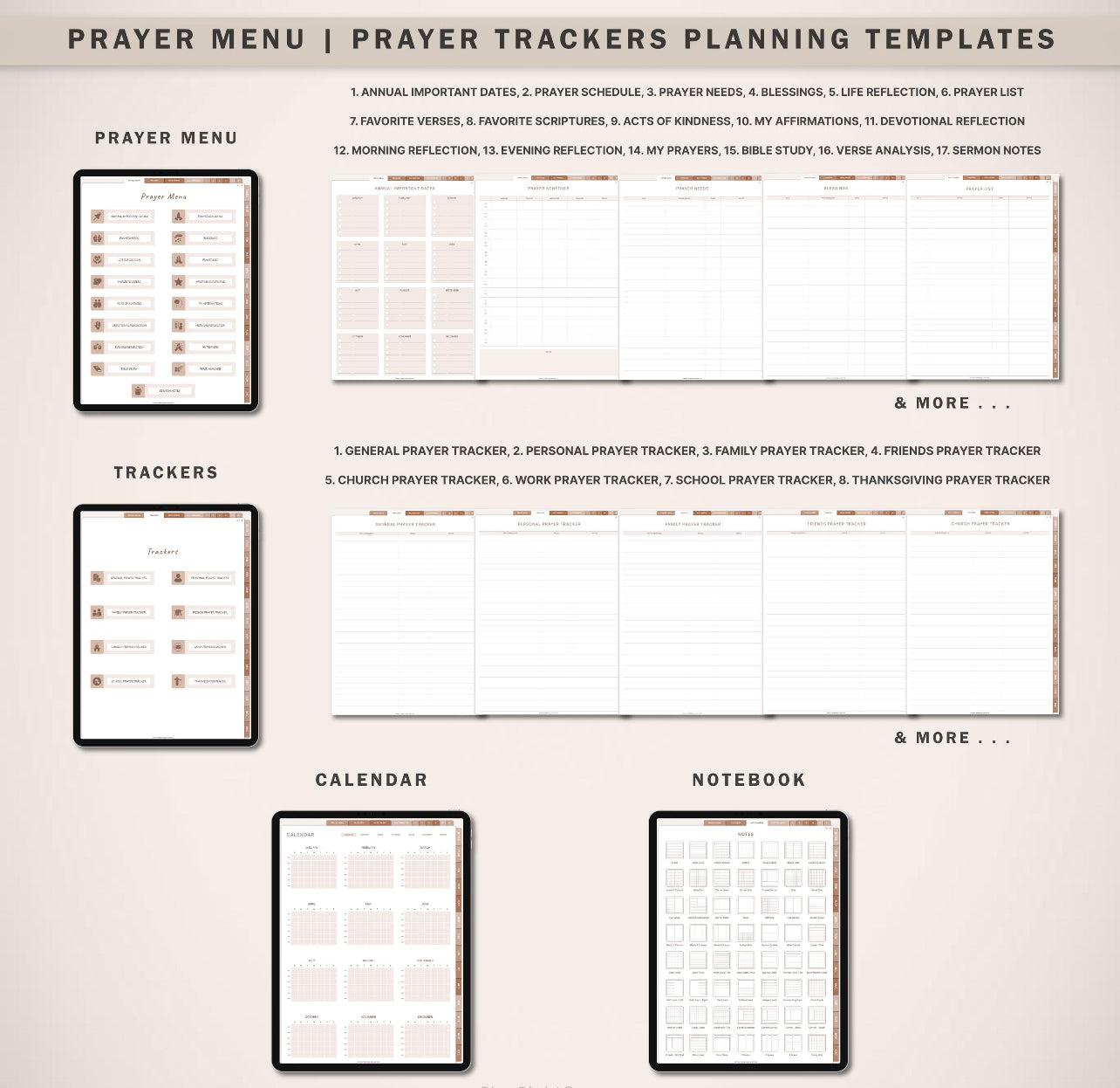 The Ultimate Digital Prayer Planner™ | 810+ Hyperlinked Pages, 50+ Templates & 10,000+ Quick-Access Buttons